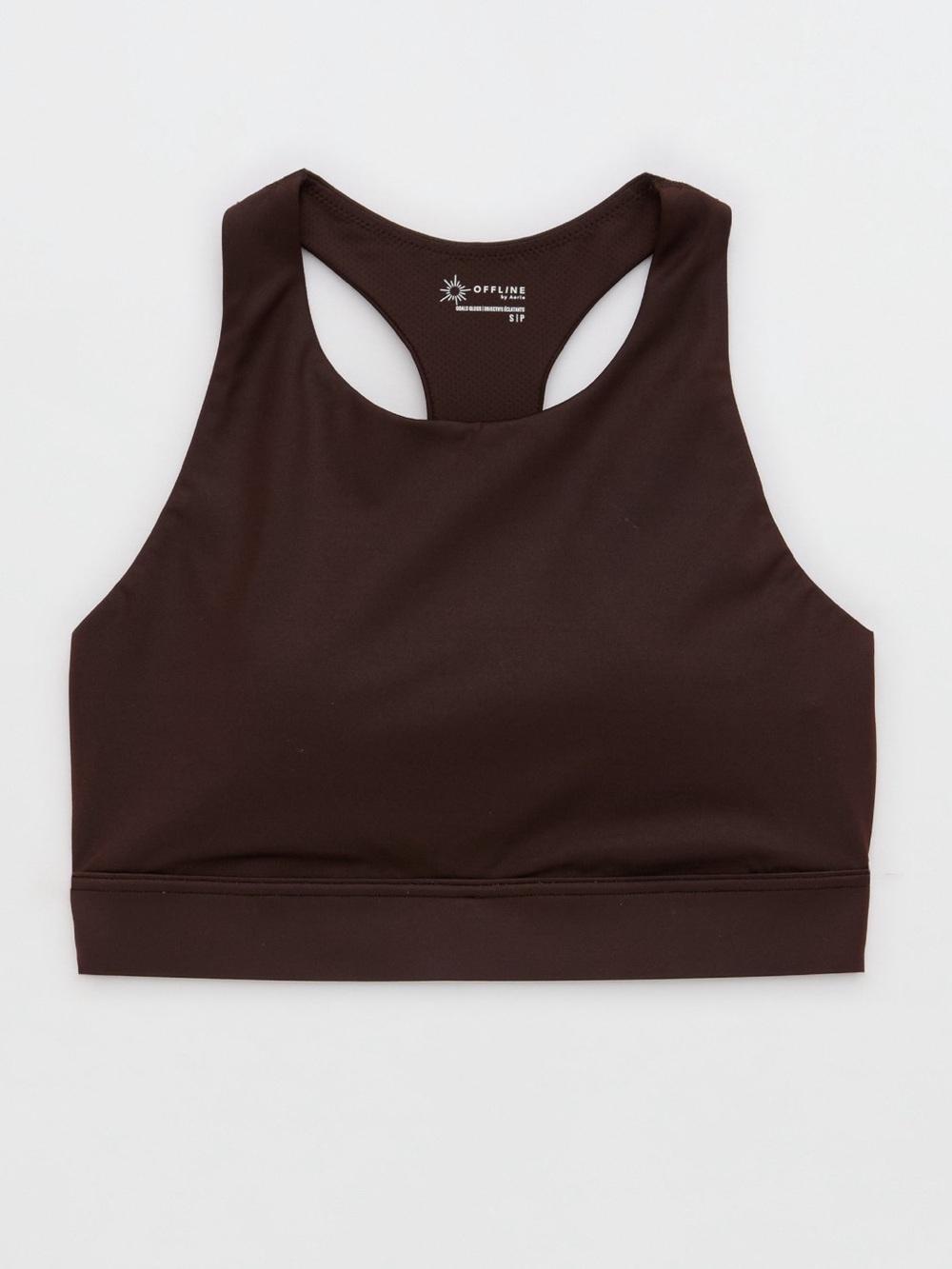 NWT AERIE Gloss High Neck Sports Bra 🤎
